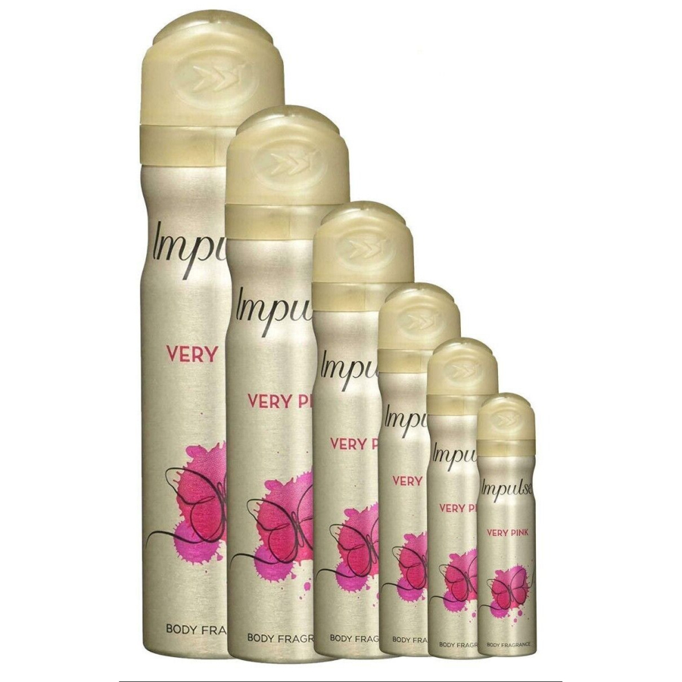 Impulse Very Pink Body Fragrance 75ml (Pack of 6)