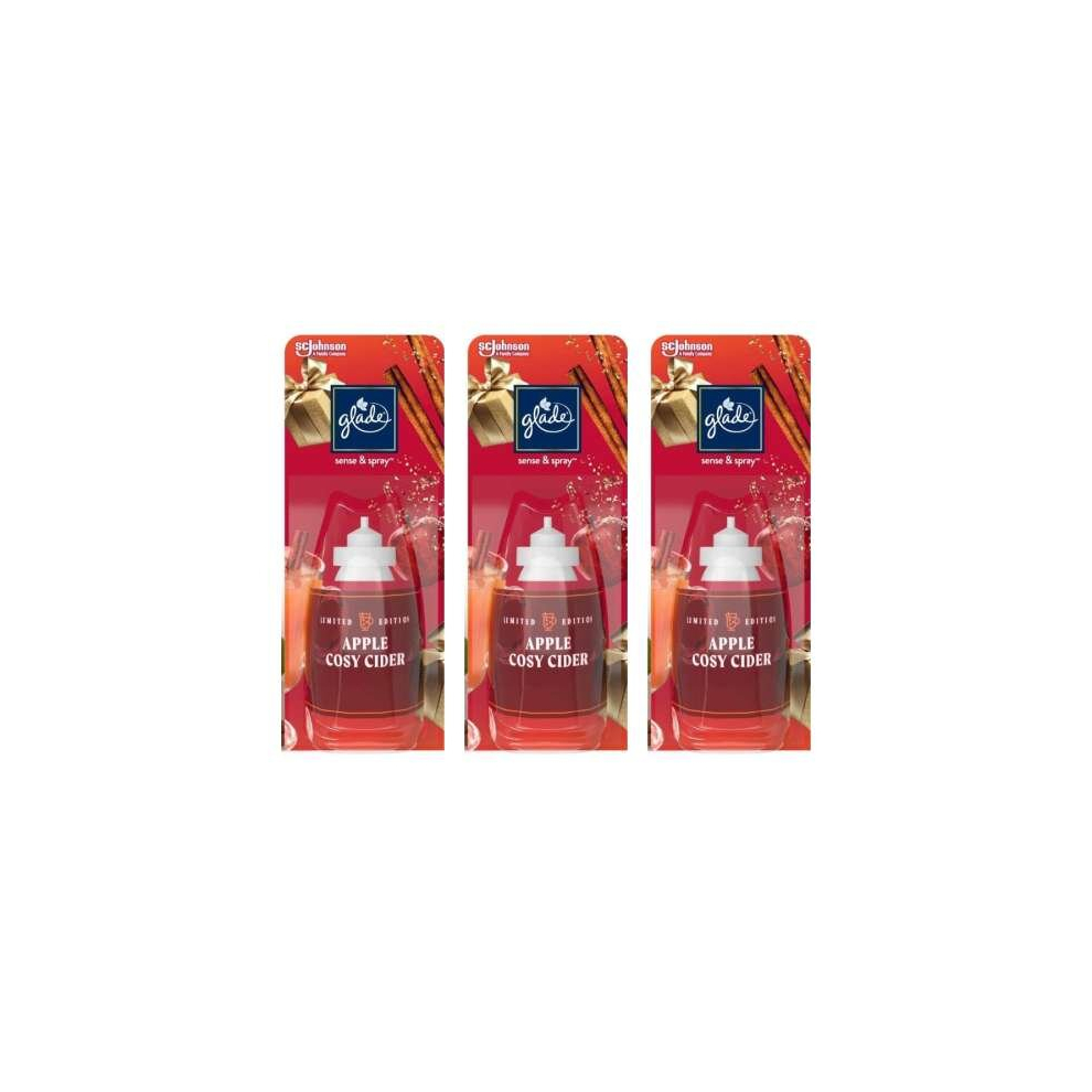 Glade Sense & Spray Air Freshener Refills Apple Cosy Cider 18ML (Pack of 3)