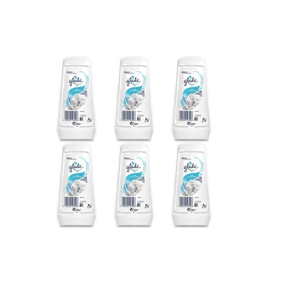 Glade Gel Air Freshener Clean Linen 150g (Pack of 6)