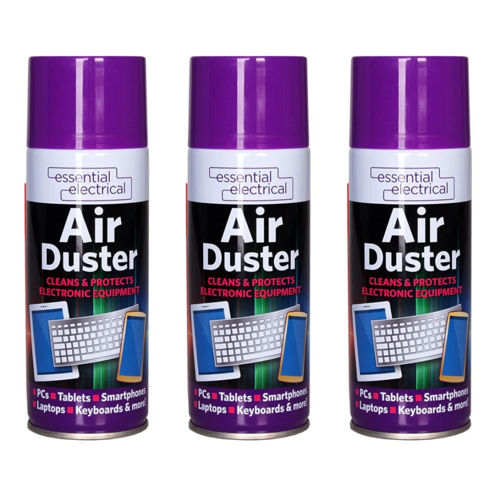 Essential Electrical Air Duster Cleans & Protect Electronic devices 400ml (Pack of 3)