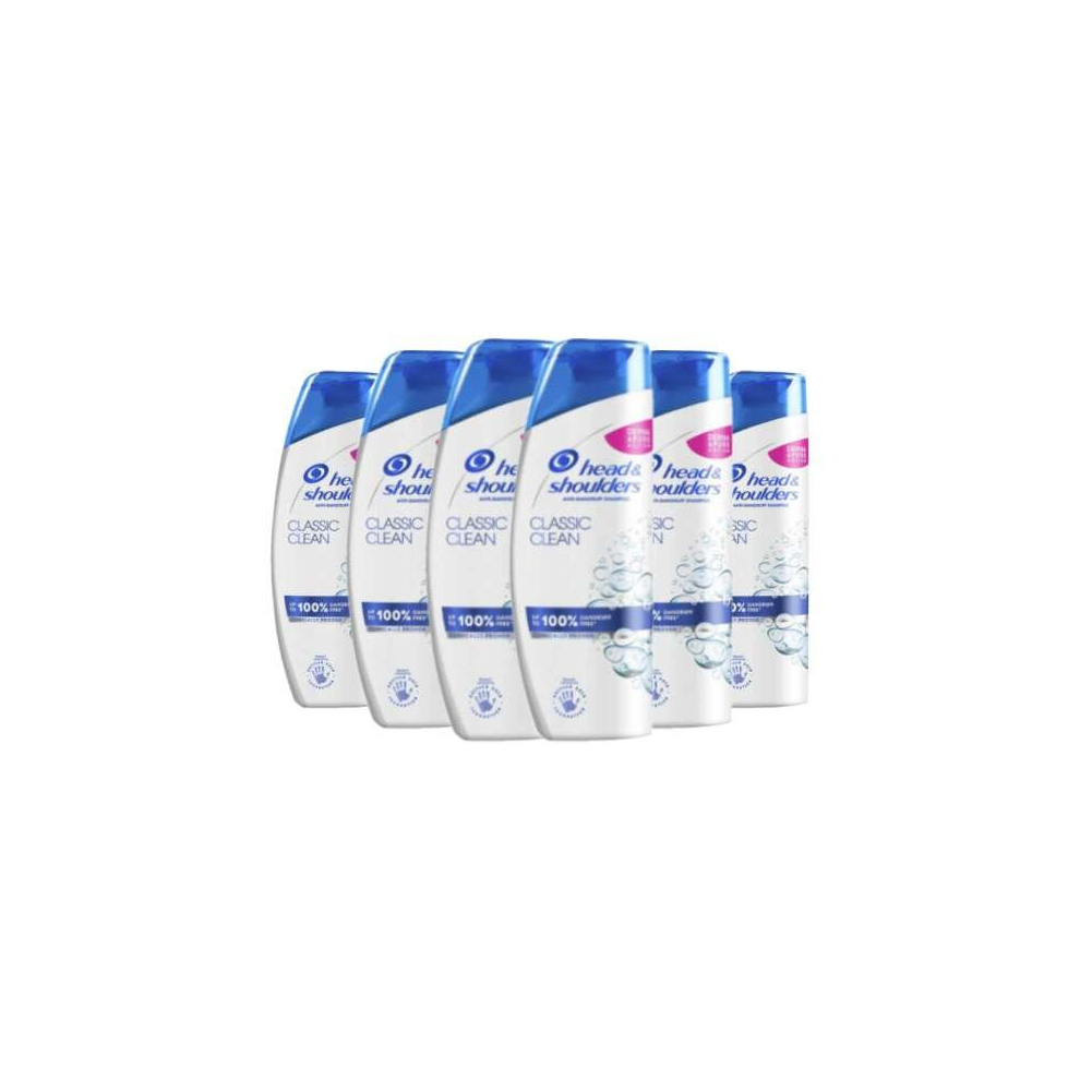 Head & Shoulders Anti-Dandruff Shampoo, 250 ml Classic Clean (Pack of 6)