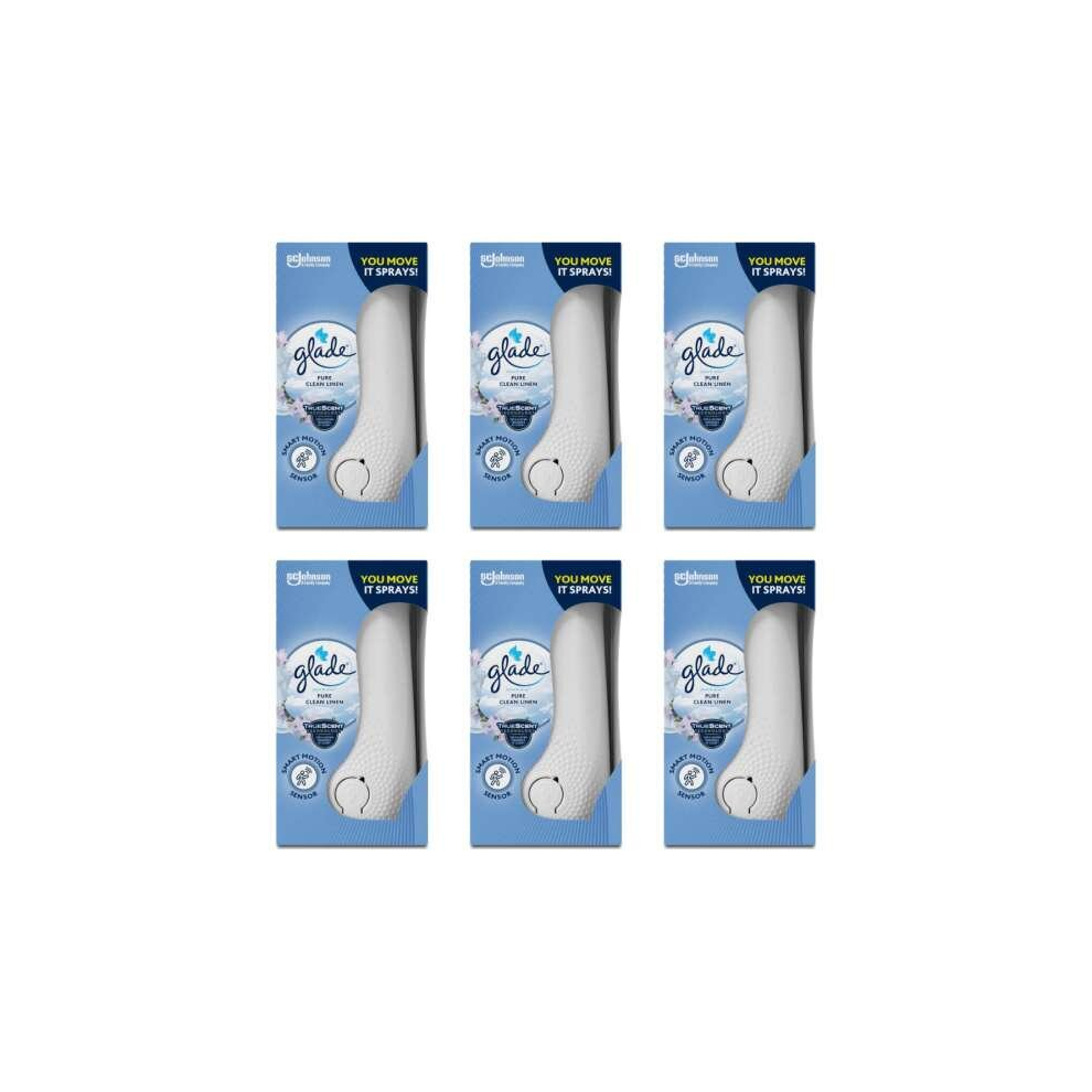 Glade Sense & Spray Motion Activated Automatic Holder Clean Linen 18ml (Pack of 6)