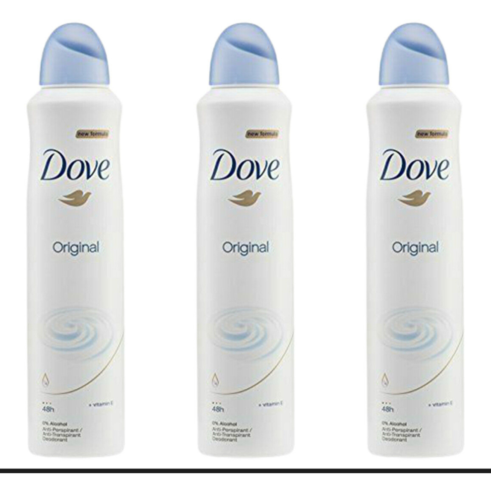 Dove Original Aerosol Anti-Perspirant Deodorant, 250 ml (Pack of 3)