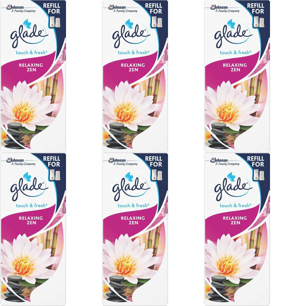 Glade Touch & Fresh Refill Relaxing Zen Air Freshener, 10ml (Pack of 6)