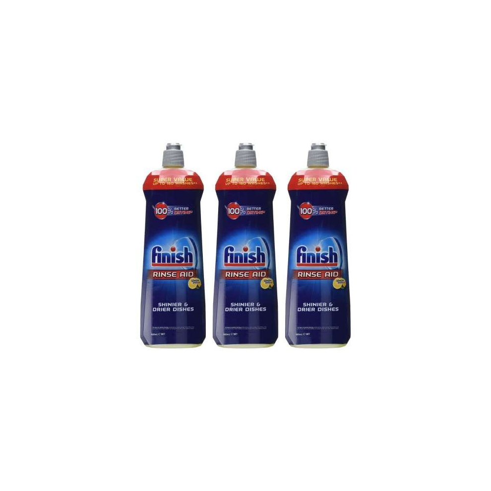 Finish Rinse Aid Shine and Protect Lemon Sparkle 800ml (Pack of 3)