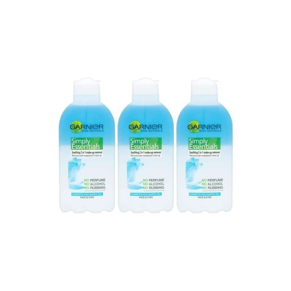 Garnier Skin Naturals 2-in-1 Make-Up Remover 200ml (Pack of 3)