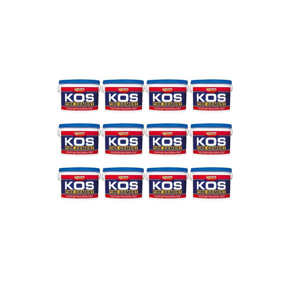 Everbuild KOS Fire Cement, Black, 500 g   PCKOSBKFIRE05 (Pack of 12)