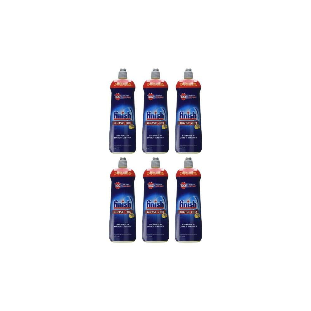 Finish Rinse Aid Shine and Protect Lemon Sparkle 800ml (Pack of 6)