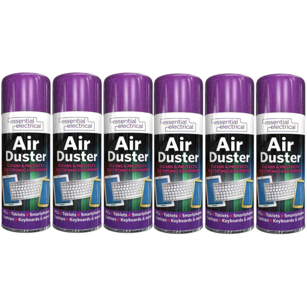 Essential Electrical Air Duster Cleans & Protect Electronic devices 400ml (Pack of 6)