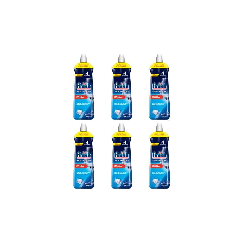 Finish Rinse Aid for Shinier and Drier Dishes Original 800ML (Pack of 6)