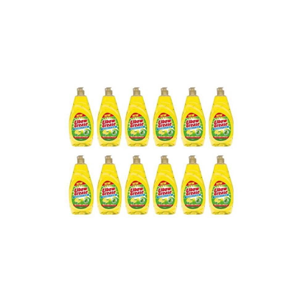 Elbow Grease Lemon Washing Up Liquid 600ml (Pack Of 12)