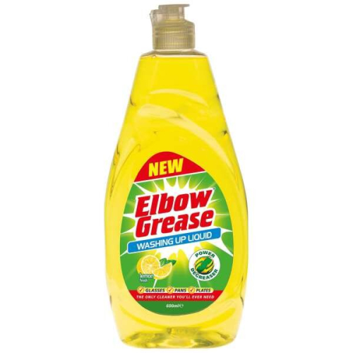 Elbow Grease Lemon Washing Up Liquid 600ml (Pack of 3) 1