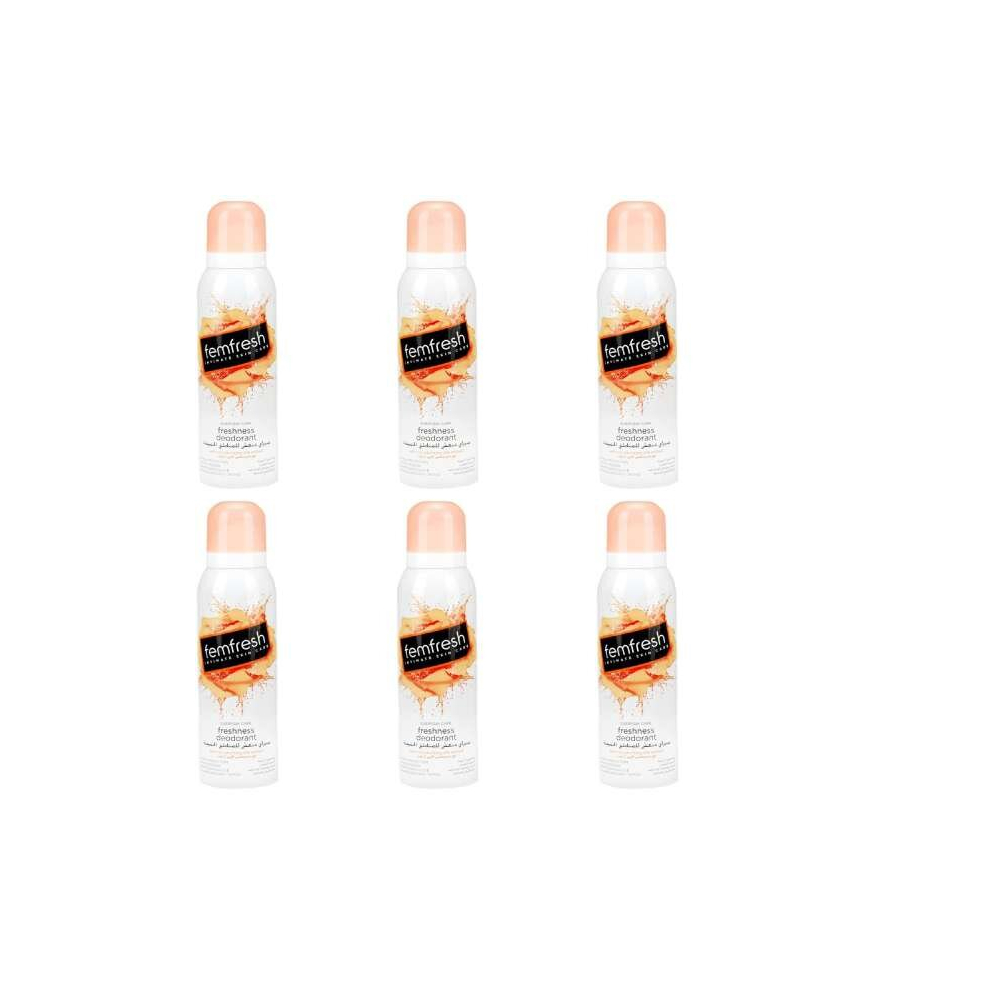 Femfresh 125ml Feminine Freshness Deodorant Spray (Pack of 6)