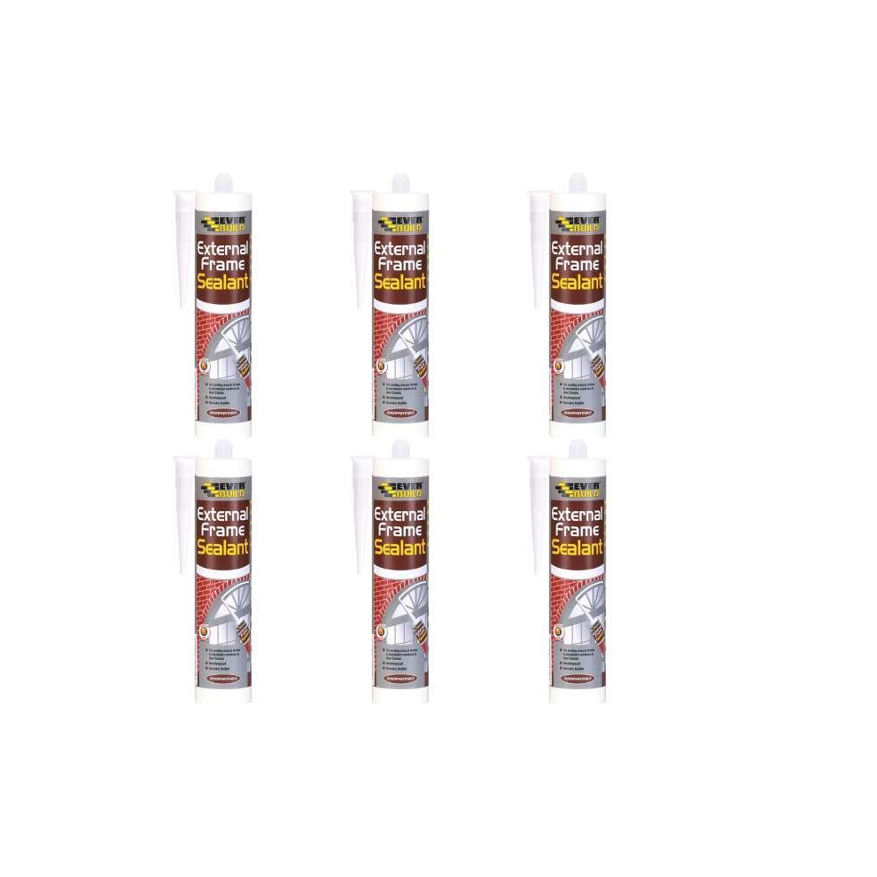 Everbuild External Frame Acrylic Sealant, Brown, 290 ml     EXTBN  (Pack of 6)