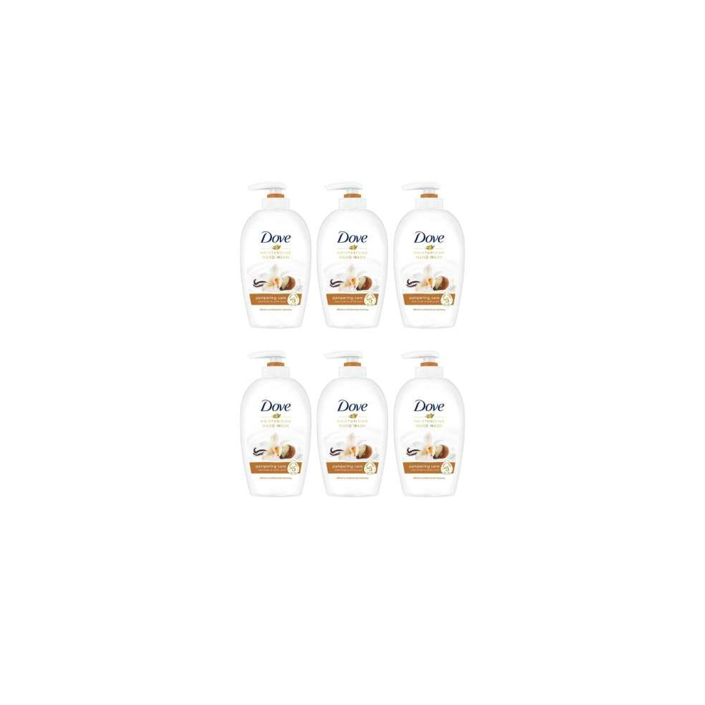 6xDove Purely Pampering SHEA BUTTER Beauty Cream Hand Wash 250ml