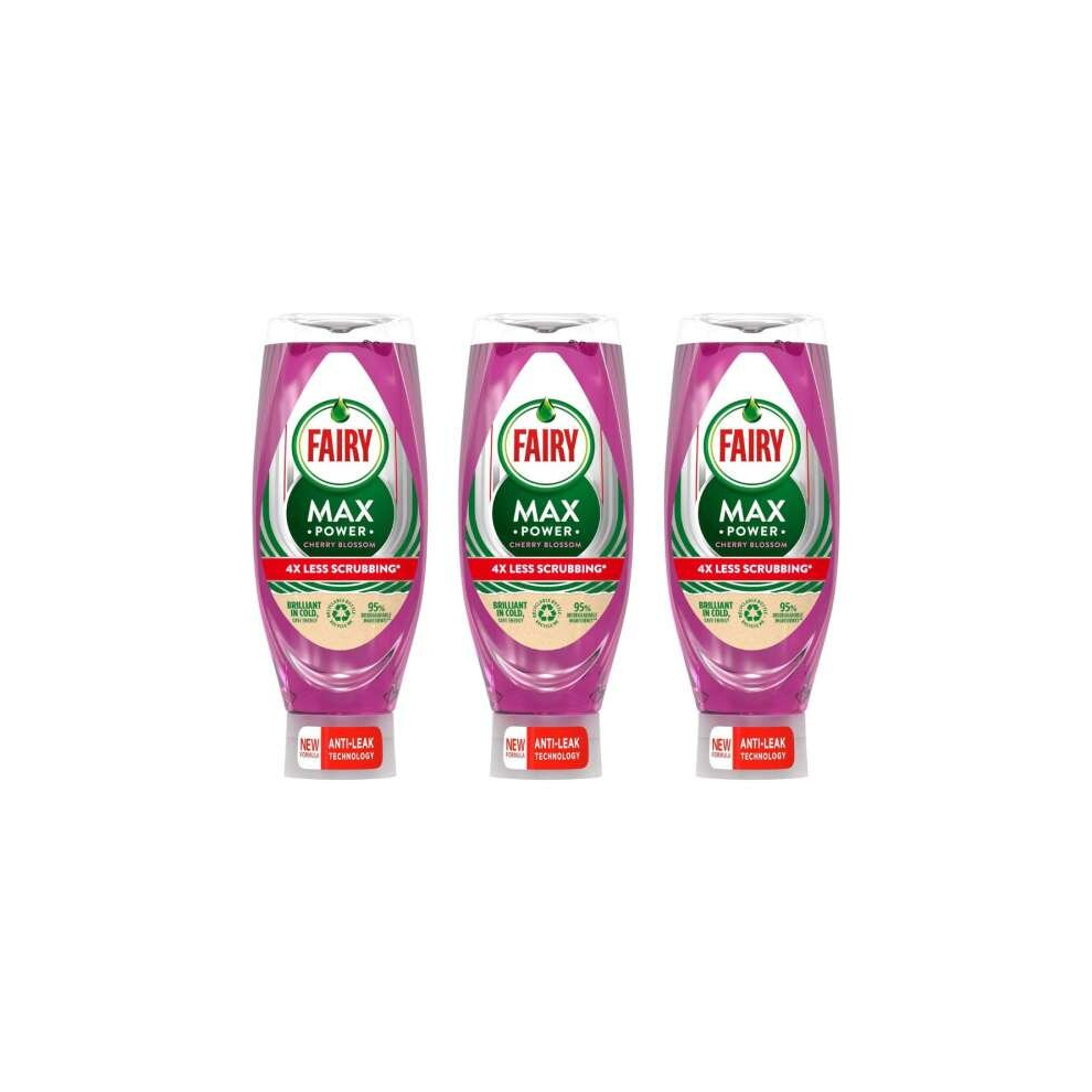 Fairy Max Power Washing Up Liquid Cherry Blossom 640ML (Pack of 3)