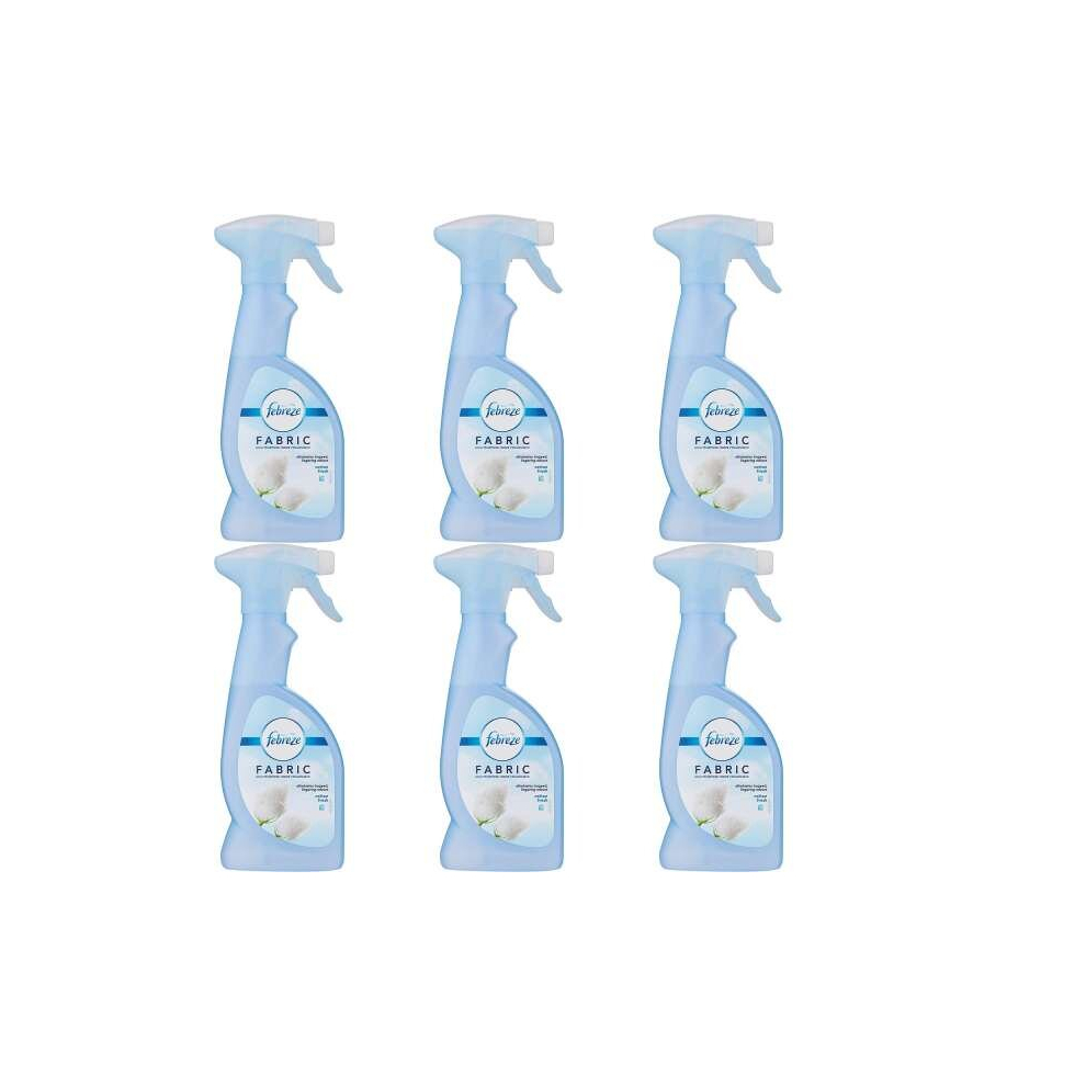 Febreze Fabric Freshener Spray Cotton Fresh , 375 ml (Pack of 6)