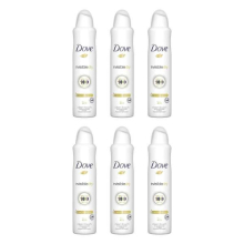 Dove Invisible dry (white bottle) Anti-Perspirant Deodorant 250ml (Pack of 6)