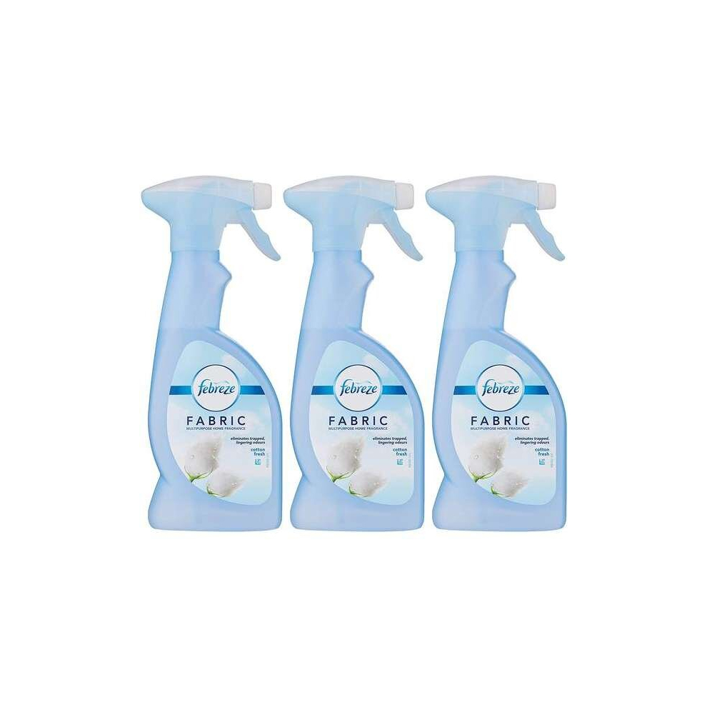 Febreze Fabric Freshener Spray Cotton Fresh , 375 ml (Pack of 3)