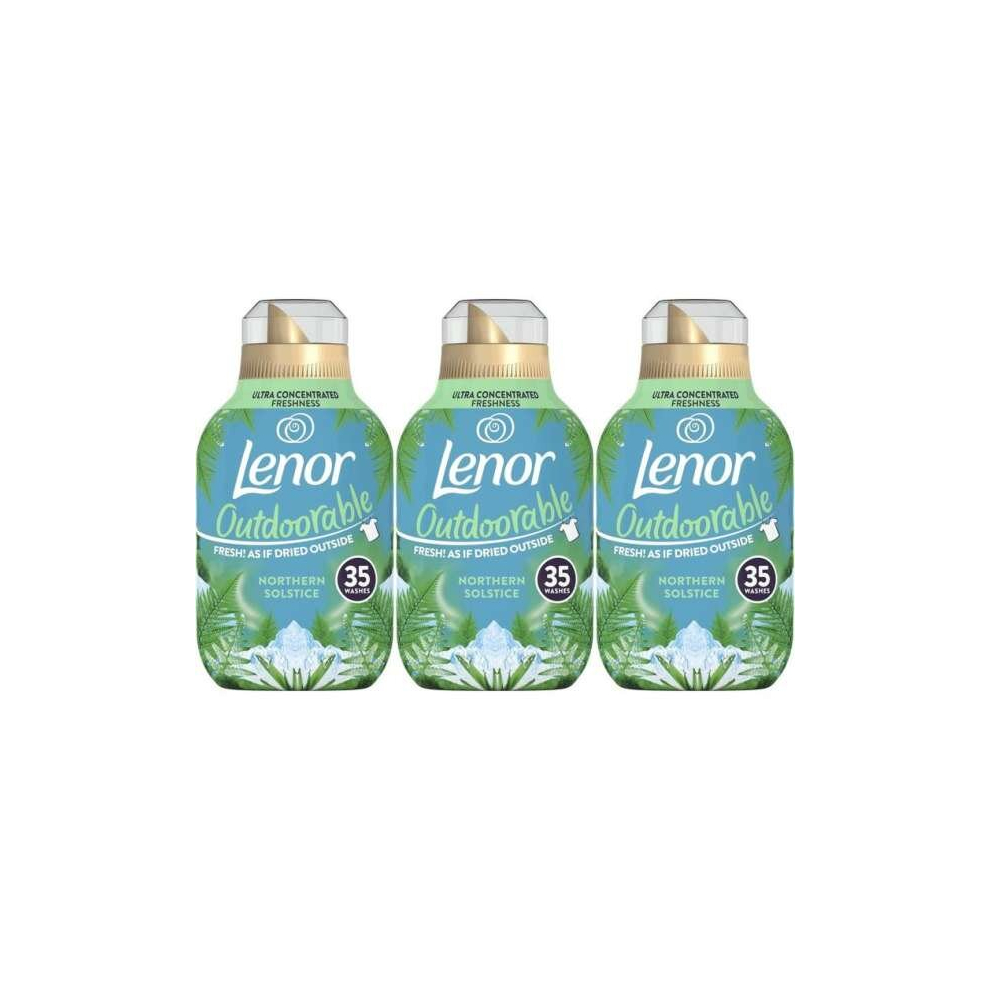 Lenor Outdoorable Fabric Conditioner, Northern Solstice, 35 Washes, 490Ml (Pack of 3)