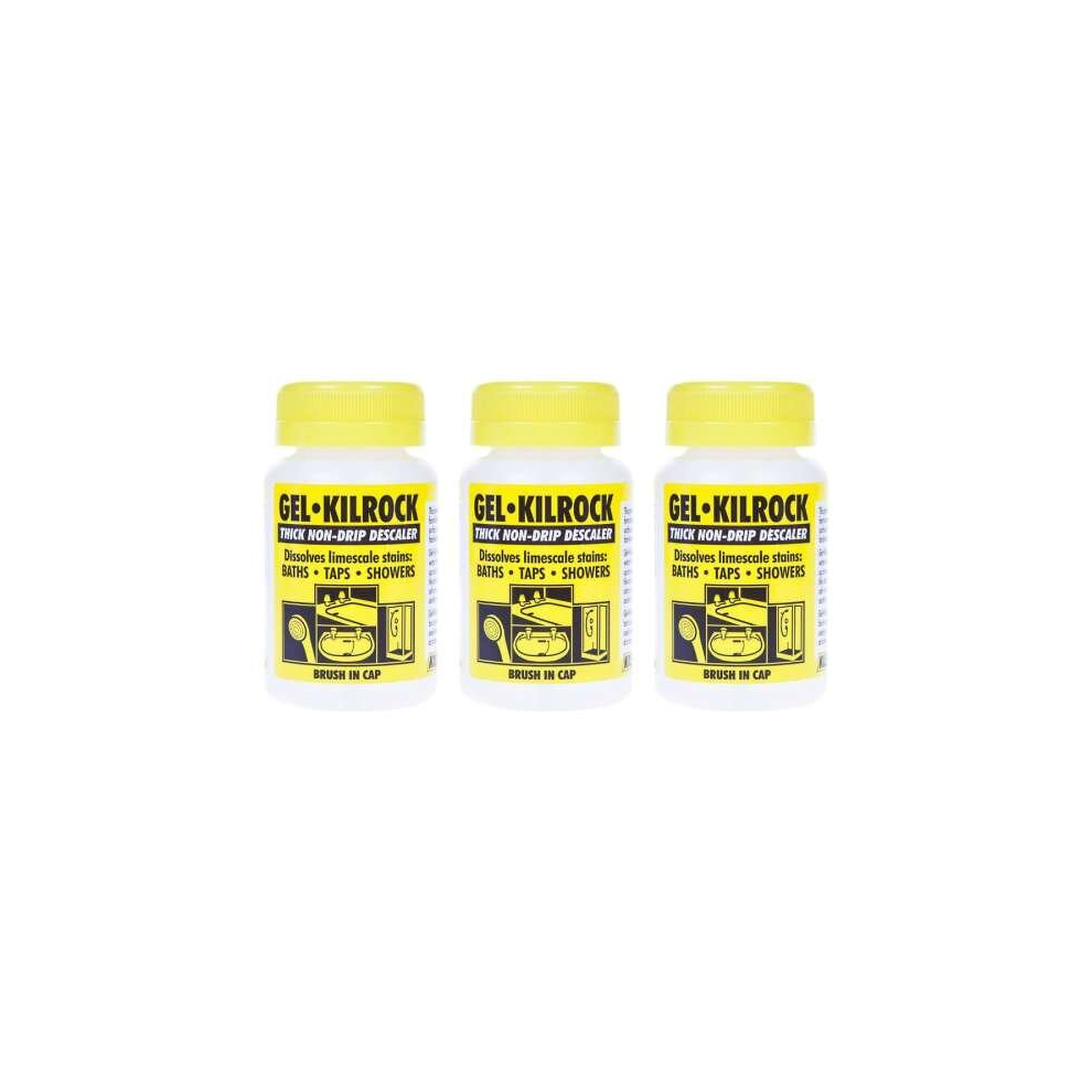 Kilrock brush on Gel Descaler,Limescale remover160ml (Pack of 3)