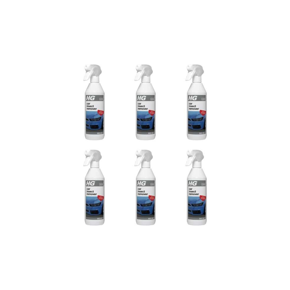 Hg Car Insect Remover, Removes Dried Out Bug Stains & Residue 500Ml 239050106 (Pack Of 6)