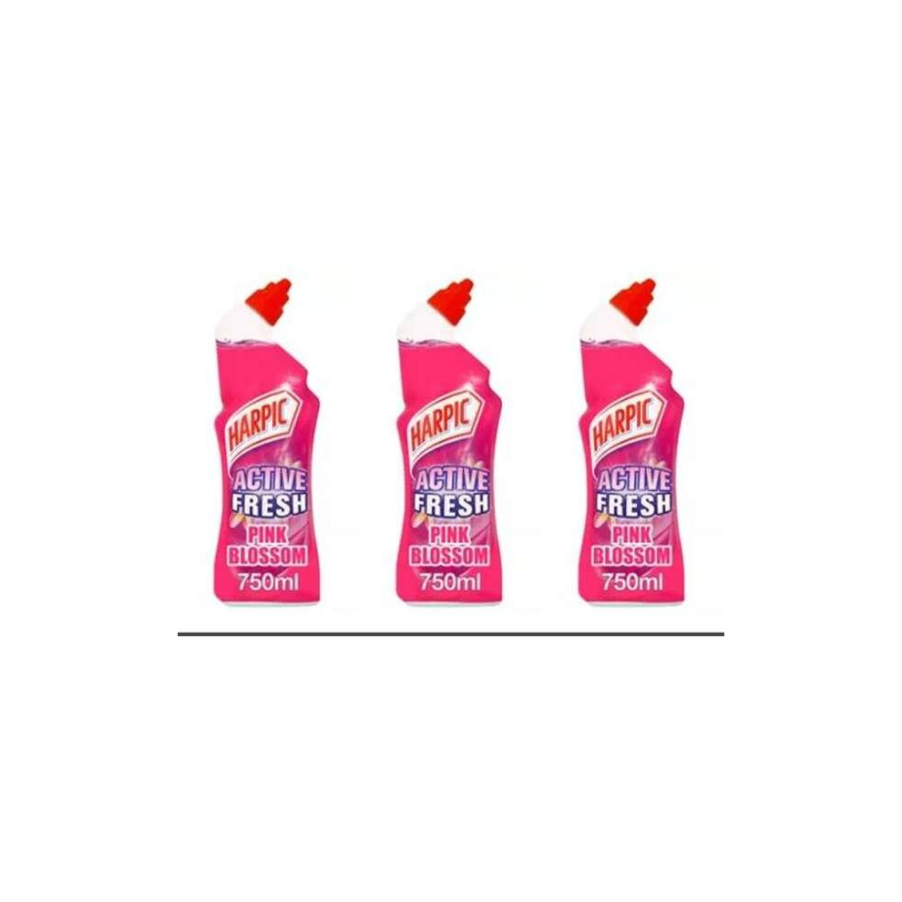 Harpic Active Fresh 750ml Pink Blossom (Pack of 3)