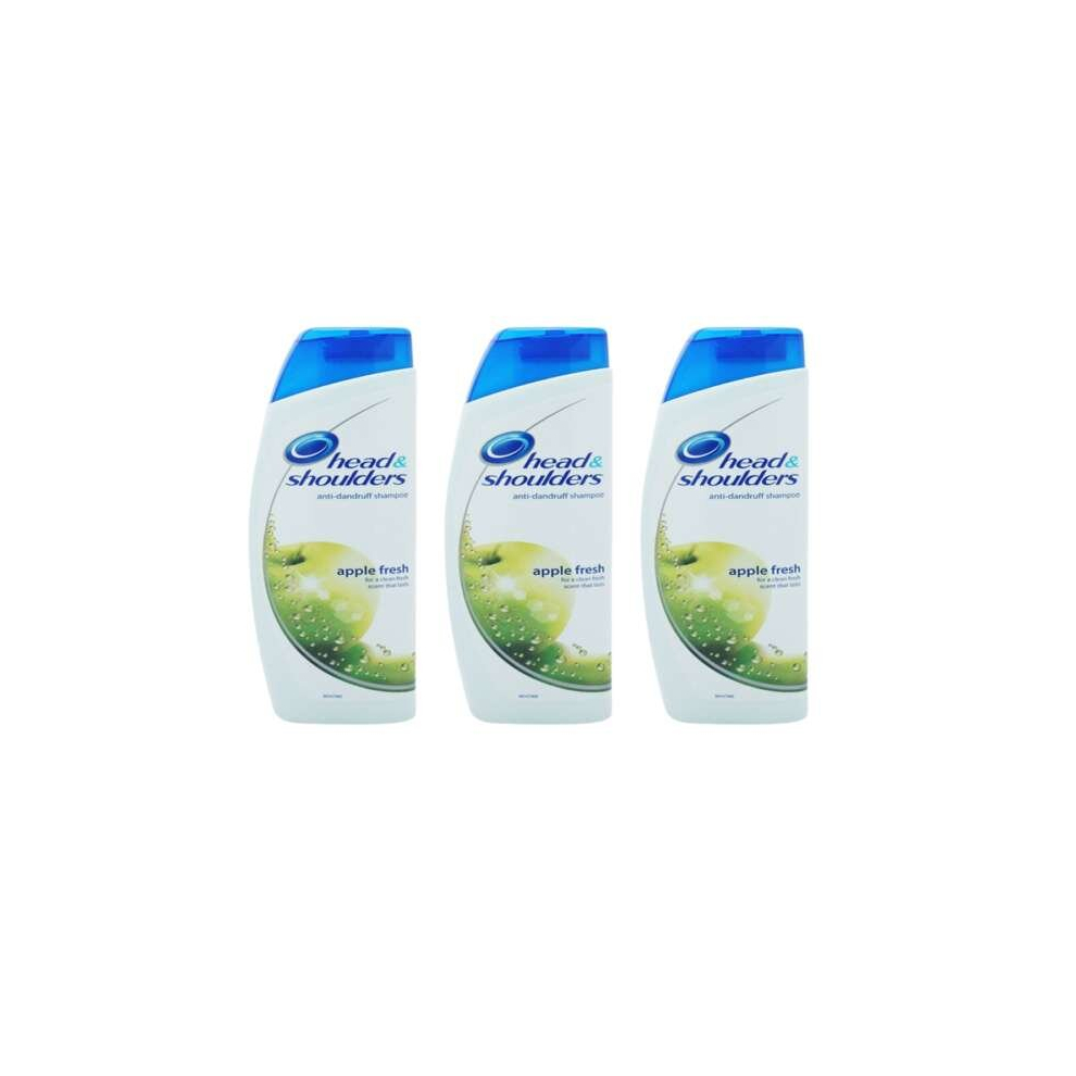 Head & Shoulders Anti-Dandruff Shampoo Apple Fresh Hydrates Softens Hair 250ml (Pack of 3)