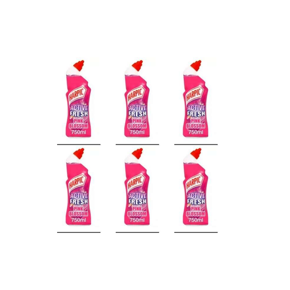 Harpic Active Fresh 750ml Pink Blossom (Pack of 6)