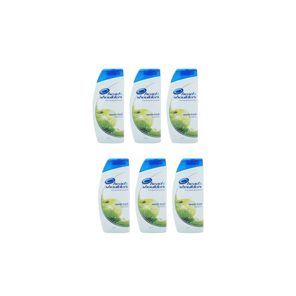 Head & Shoulders Anti-Dandruff Shampoo Apple Fresh Hydrates Softens Hair 250ml (Pack of 6)