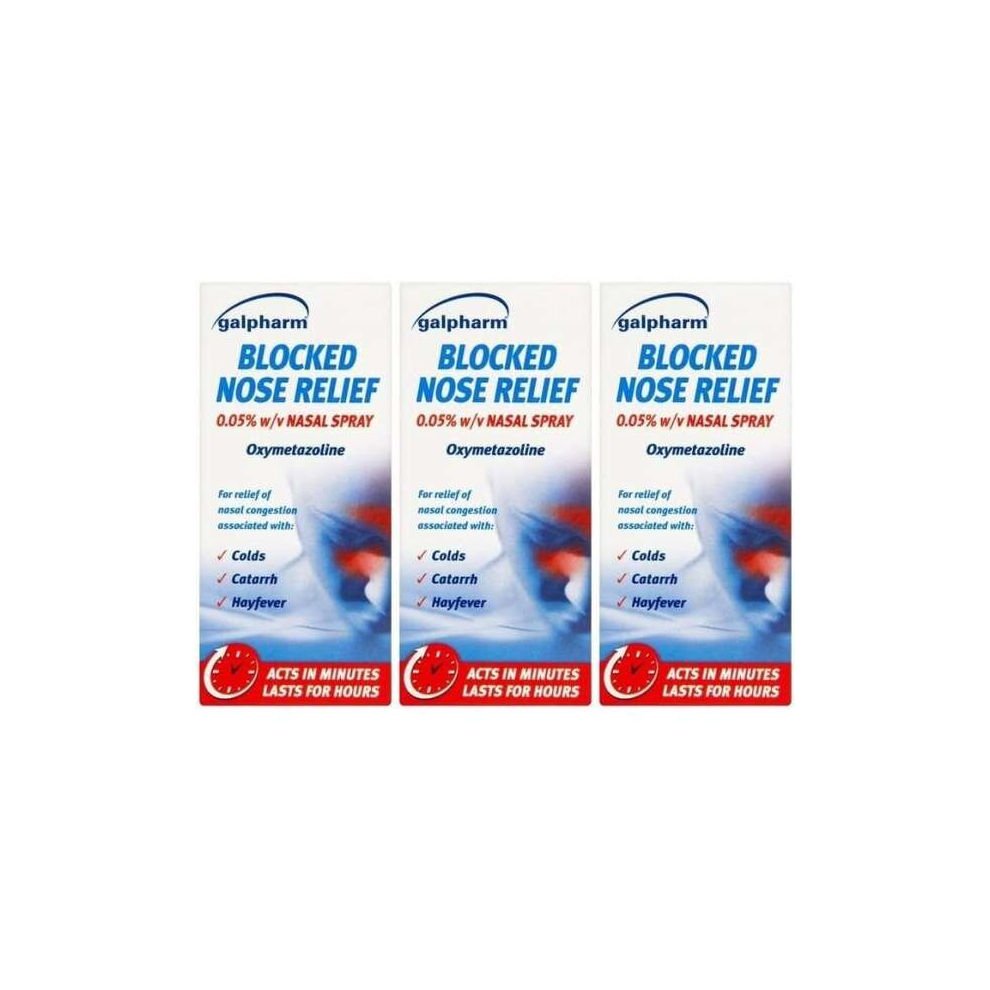 Galpharm Blocked Nose Relief Spray (0.05% W/V), 15 Ml (Pack Of 3)