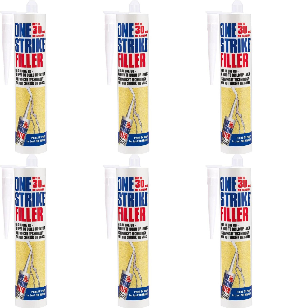 Everbuild One Strike Filler Cartridge White 300 ml    ONEC3 (Pack of 6)