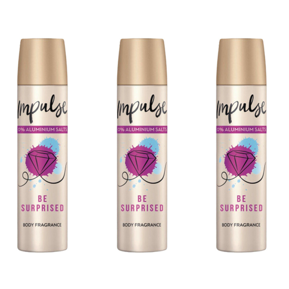 Impulse Be Surprised Body Spray 75 ml (Pack of 3)