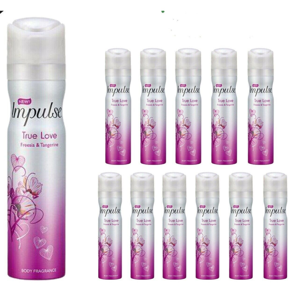 Impulse True Love Body Spray, 75ml H13 (Pack of 12)