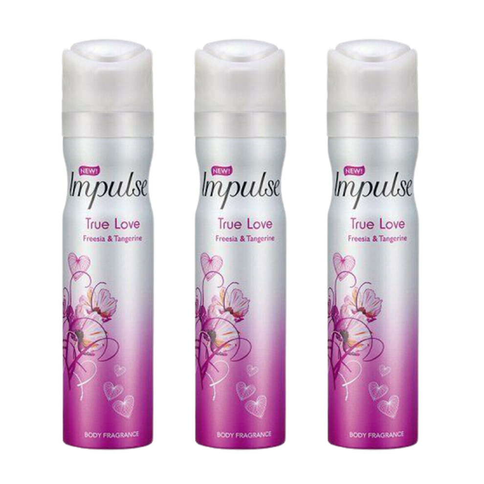 Impulse True Love Body Spray, 75ml H13 (Pack of 3)