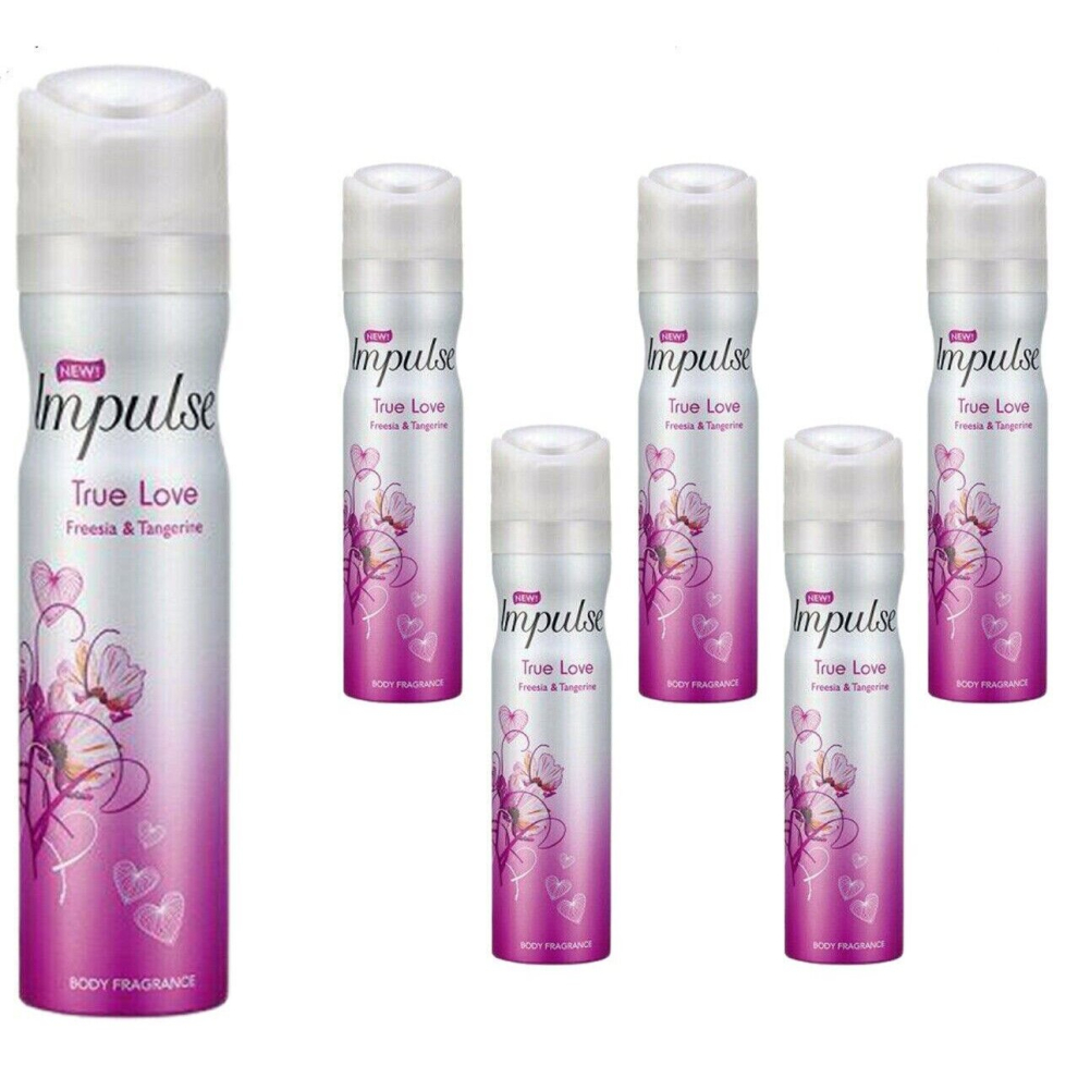 Impulse True Love Body Spray, 75ml H13 (Pack of 6)