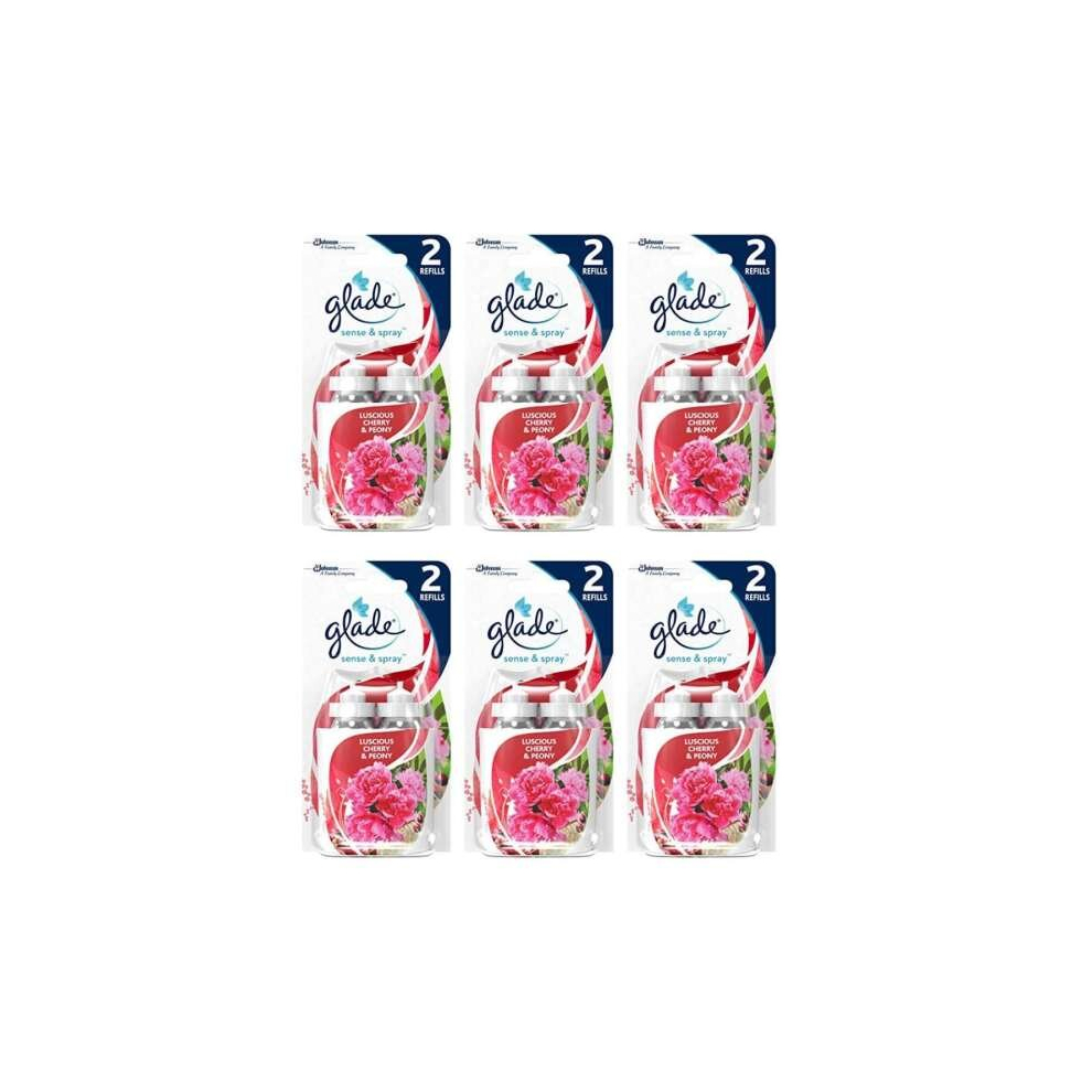 Glade Sense & Spray Refill TWIN Peony & Cherry 18ML (Pack of 6)