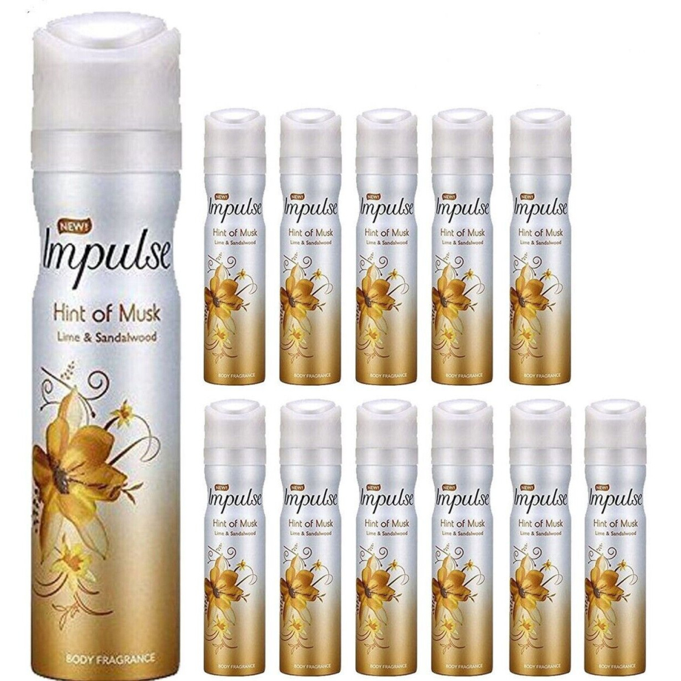 Impulse Hint of Musk Body Spray, 75ml (Pack of 12)