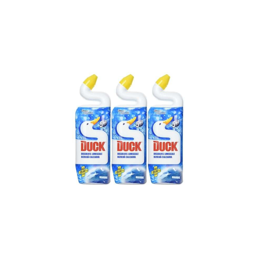 Duck Toilet Liquid Cleaner Marine 750ml (Pack of 3)