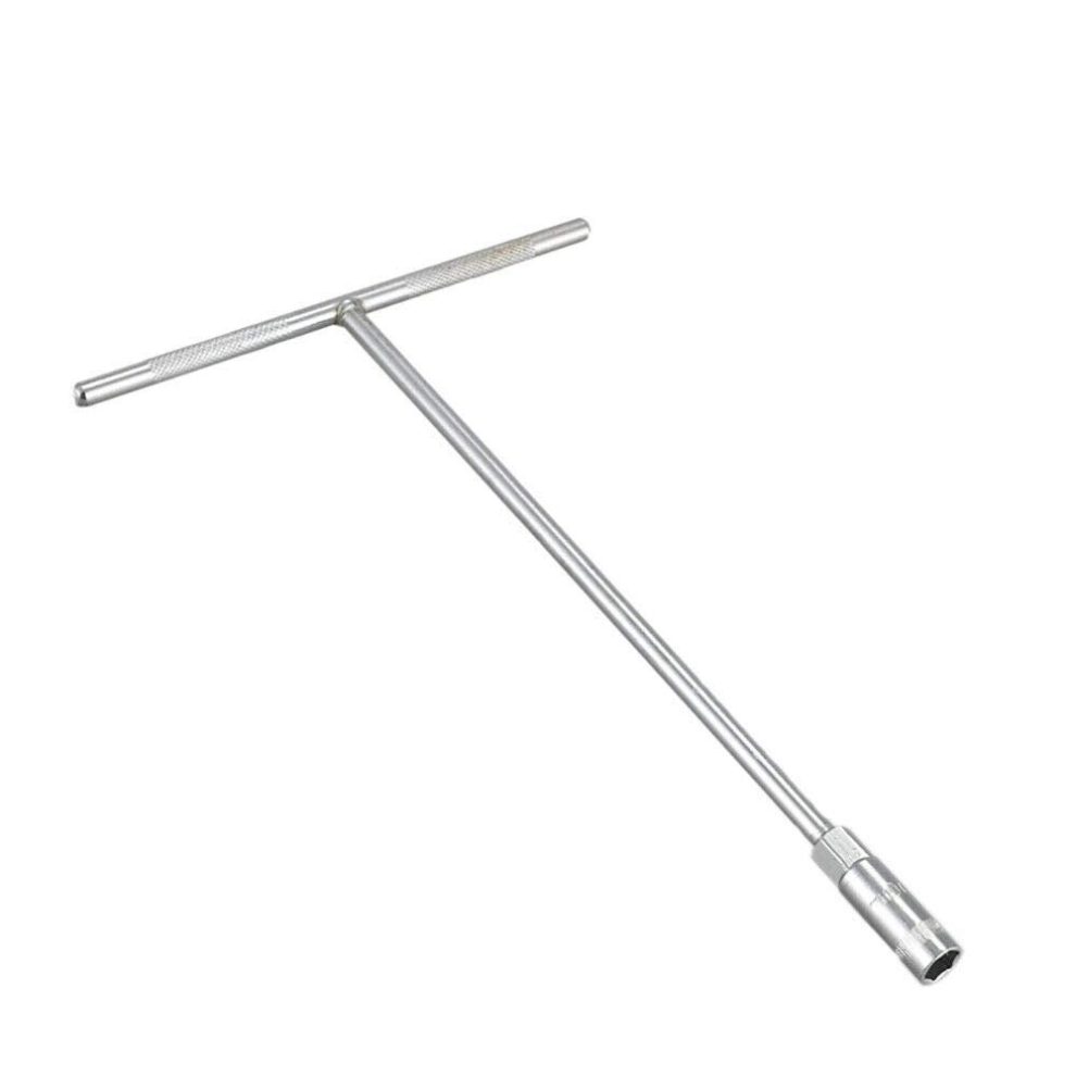 1 X Senrise 16Mm Hex T-Shape Long Socket Wrench, Silver 9023832757738