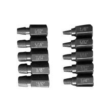 Screw and bolt extractor set