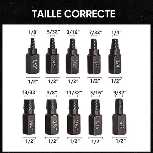 Screw and bolt extractor set 2