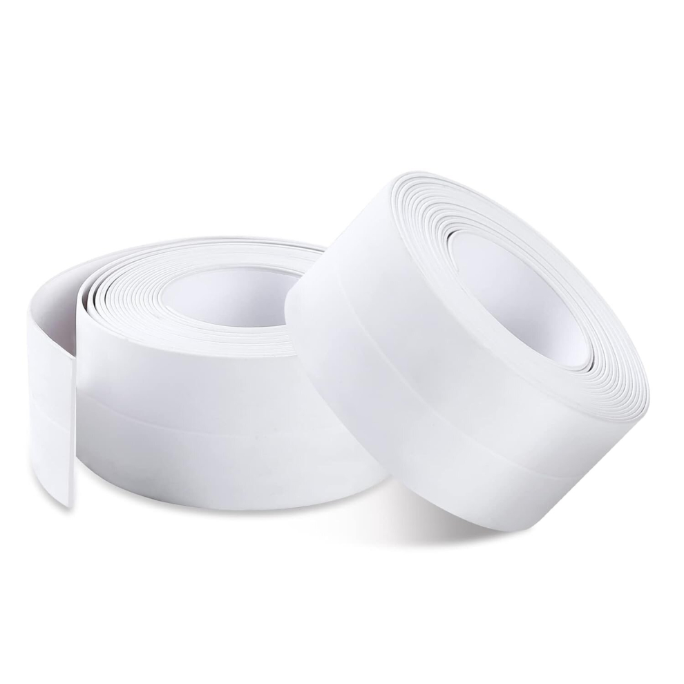 Bathroom Seal, 2 Pieces Self Adhesive Pvc Sealing Tape For Bathroom, Kitchen, Anti-Mildew, Caulking (3.8Cm*3.2M) 9023832756823