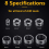 Piece Tools and Instruments Bits Limit - Ring 3,4,5,6,8,10,12,16mm Drill Stop Assortment for Consistent Drill Bits Drilling (Pack of 8) 5