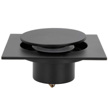 Shower Drain, Square Bathroom, Anti Odor Floor Drain Stainless Steel for Kitchen Bathroom Garage Basement Toilet 10 X 10 cm(Black Floor Drain)
