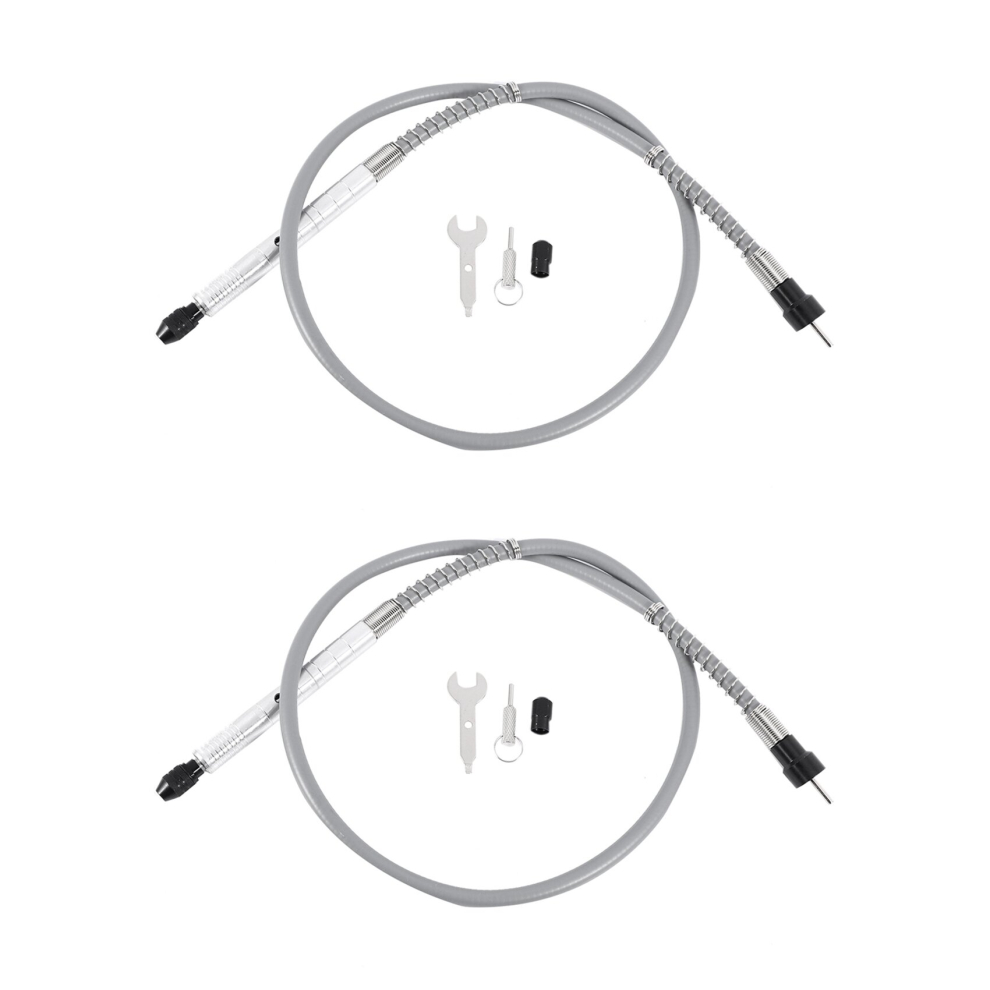 2X 105cm Universal Aluminum Flexible Shaft Grinder Flex with Keyless Chuck 1/8 Connector for 3000 4000