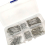 350Pc SPLIT PINS Cotter Fixings Set Assorted Sizes Zinc Plated Steel Hard Case 4
