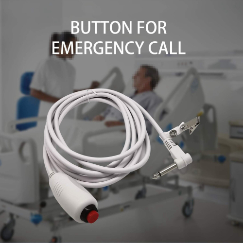 6X Nurse Call Cable 6.35mm Line Nurse Call Device Emergency Call Cable with Push Button Switch 1