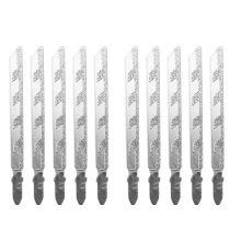 10Pcs 101mm 4 Inch T Shank Jigsaw Blades Diamond Coated Jig Saw Blade Set Masonry Granite Tile Cutting Power Tools
