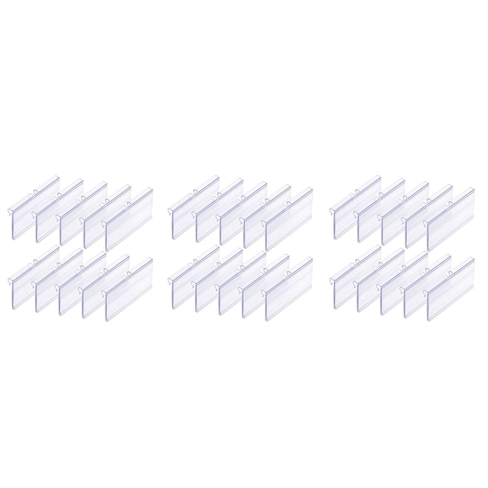 Photos - Other Office Equipment 210PC 8X4.2cm Clear Plastic Label Holders for Wire Shelf Retail Price Label Basket Labels Clip on Labels